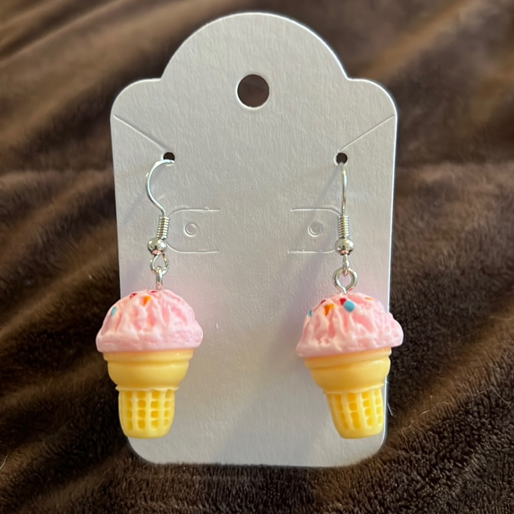 Ice cream cone earrings